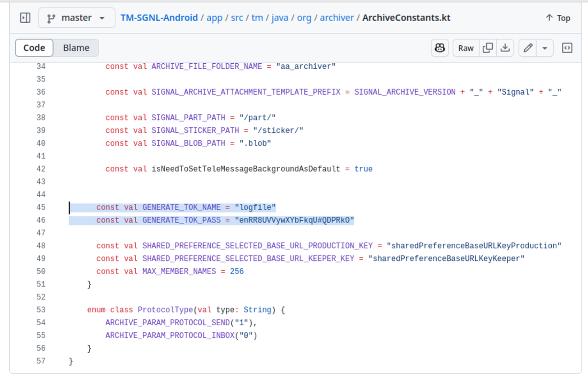 Here's the source code for the unofficial Signal app used by Trump officials