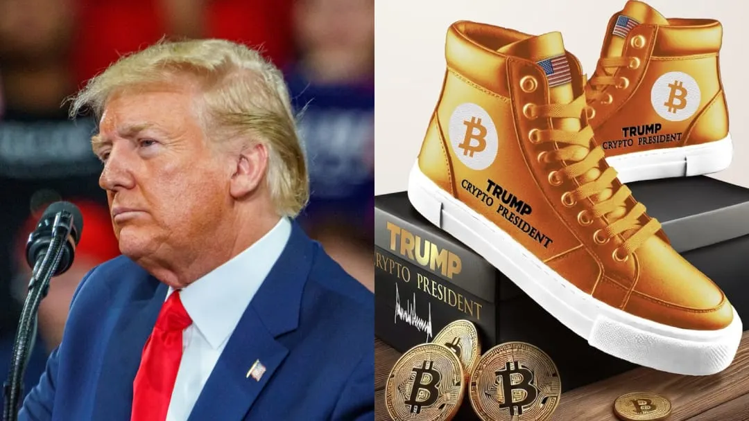 川普吸引「幣圈大軍」再出招！推「比特幣球鞋」售罄後黃牛 5 倍價轉賣