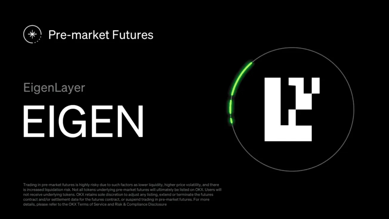 OKX將上線EIGENUSDT永續合約，最高50倍槓桿