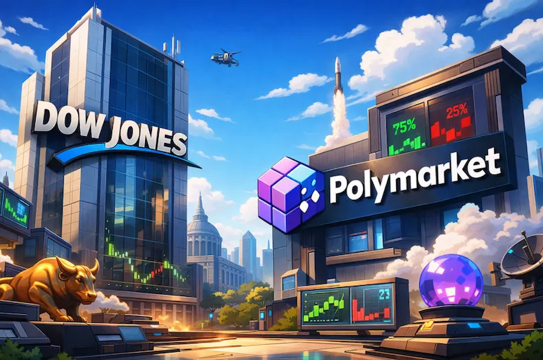 道琼斯与Polymarket联手，《华尔街日报》等媒体引入预测市场数据，开启金融新闻新篇章！