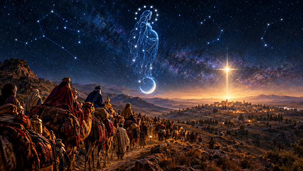 ✨🌌📖👑✨ The Heavens Declare the Glory of the King: Traveling Magi, Paul, and John's Great Sign [3 parts]