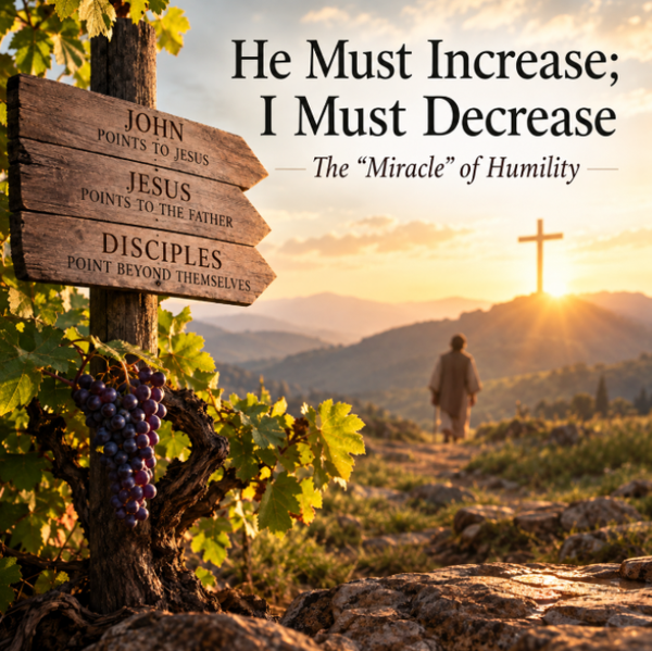 ✨📣👑🍇✨ He Must Increase; I Must Decrease: The "Miracle" of Humility [3 parts]