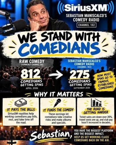 Comics Are Losing Their SiriusXM Checks. Here’s What Sebastian Maniscalco and SiriusXM Are Saying