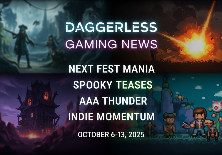 Daggerless Gaming News: Next Fest Mania, Spooky Teases, AAA Thunder, and Indie Momentum – October 6-13, 2025