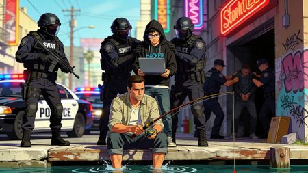 Image of: Gta Drama got you anxious? Just go Fishing.