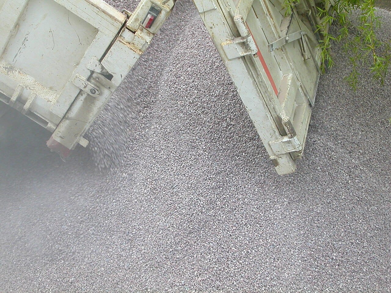 Bulk gravel delivered by truck for topping up garden mulch