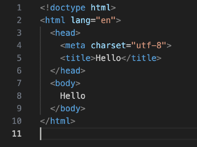 Example of super simple HTML page