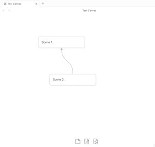 Two cards and a linking arrow in Obsidian Graph View