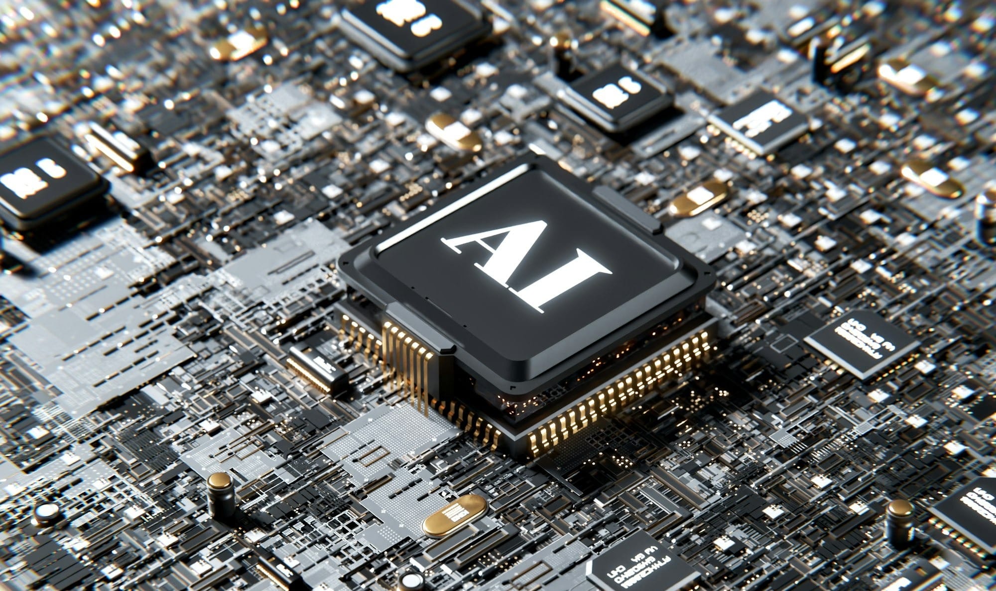 a computer chip with the letter a on top of it