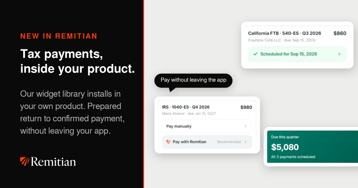 Tax payment execution, inside your product