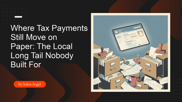 Where Tax Payments Still Move on Paper: The Local Long Tail Nobody Built For