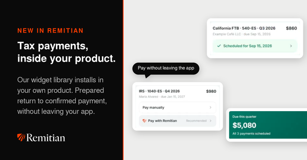 Tax payment execution, inside your product