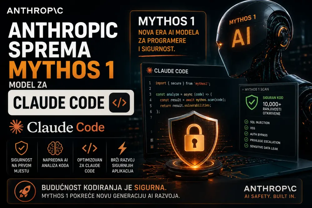 Anthropic sprema Mythos 1 model za Claude Code i sigurnost