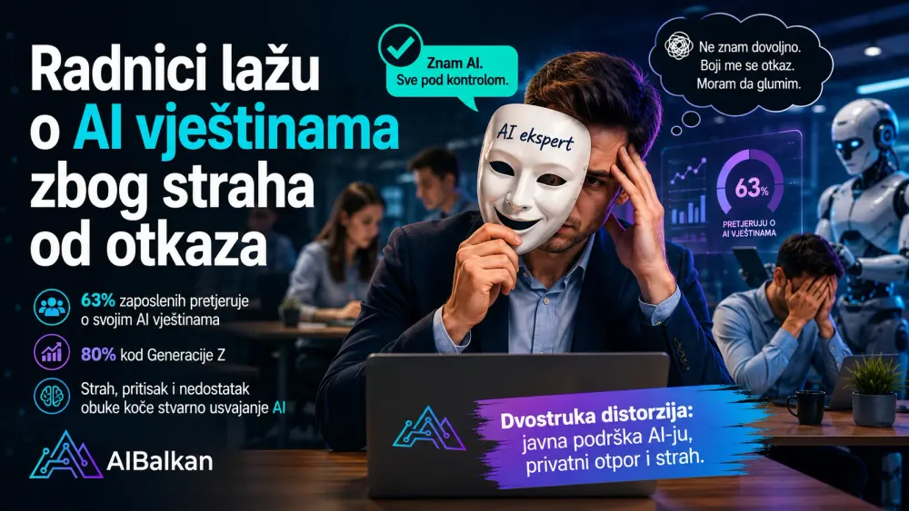 Radnici lažu o AI vještinama zbog straha od otkaza