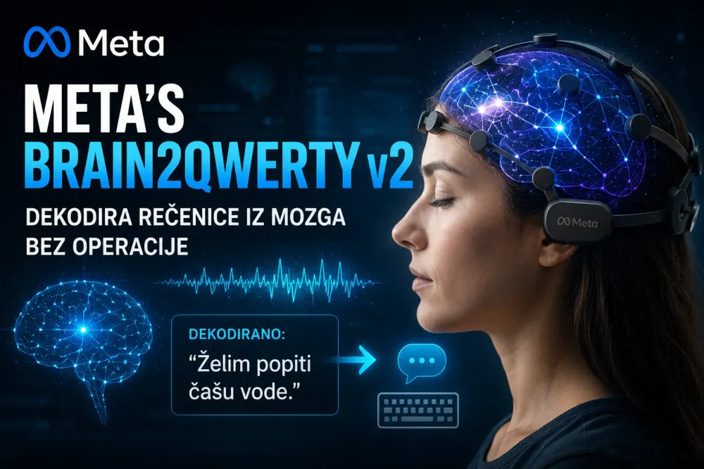 Meta's Brain2Qwerty v2 dekodira rečenice iz mozga bez operacije