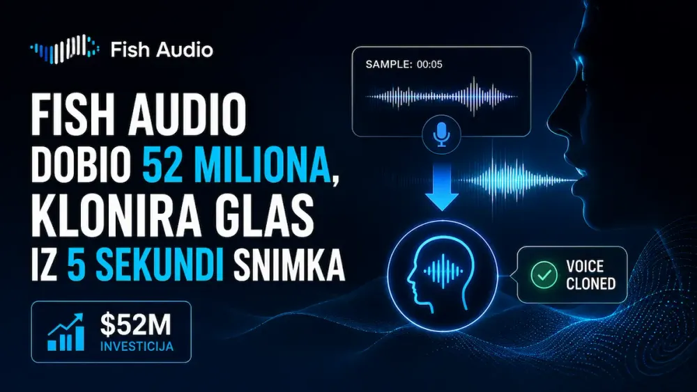 AI kloniranje glasa iz kratkog snimka, zvučni talas i mikrofon u studiju