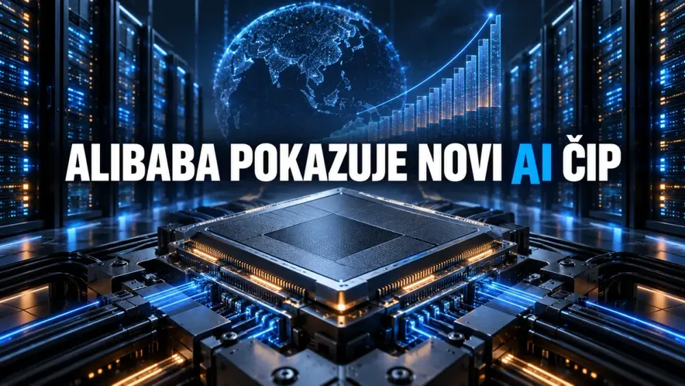 Alibabin AI čip Zhenwu V900 u data centru sa planom rasta Qwen 4 modela.