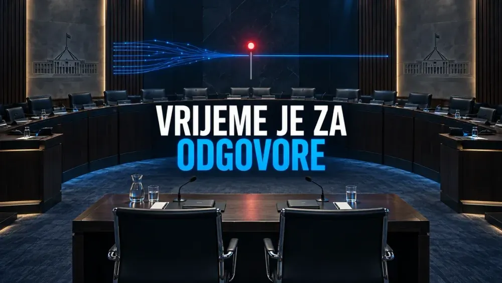 Australijski parlament i dva prazna mjesta za čelnike AI kompanija uz naslov Vrijeme je za odgovore