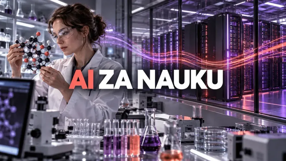 AI za nauku: istraživačica u laboratoriji povezana sa računarskim centrom