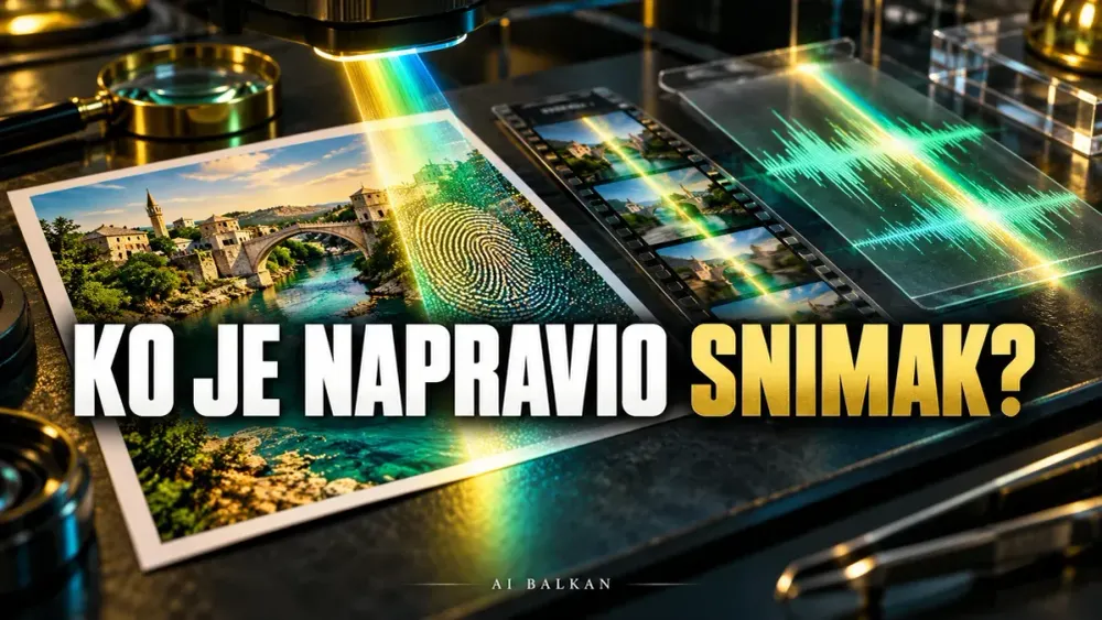 Fotografija, video-traka i zvučni talas pod svjetlom skenera; naslov Ko je napravio snimak?