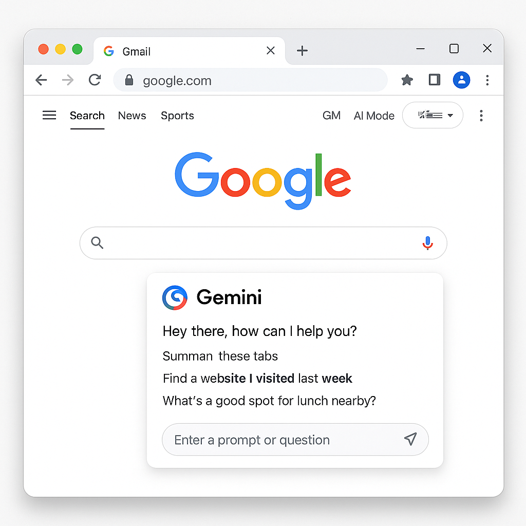 Google ubacuje Gemini direktno u Chrome: pregled tabova, pametnija pretraga i AI asistencija