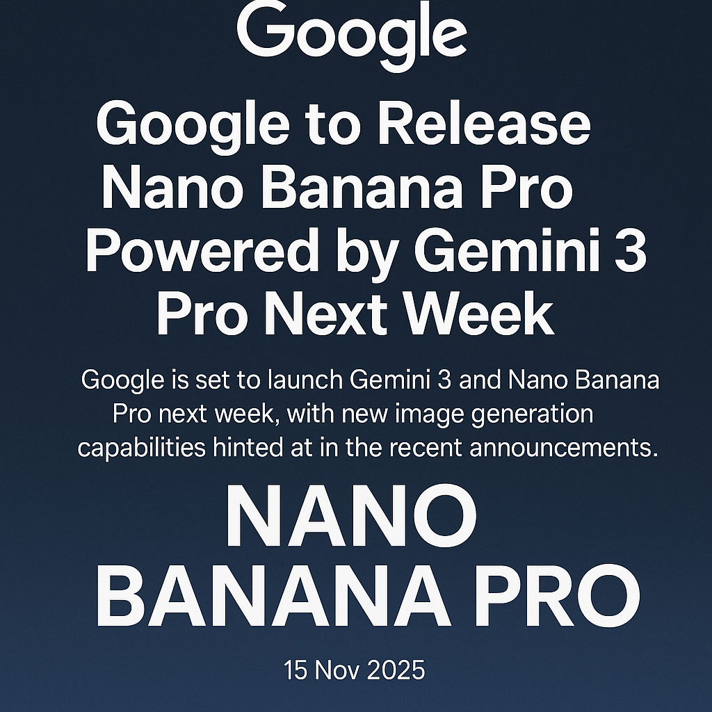 Google lansira Nano Banana Pro sa Gemini 3 Pro sljedeće sedmice