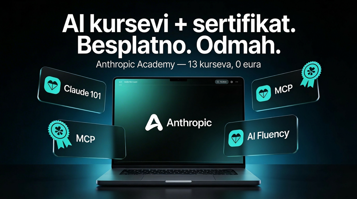 Anthropic Pokreće besplatnu AI akademiju: 13 kurseva, zvanični sertifikati. Ovo je najveća edukativna vijest u AI industriji za 2026.