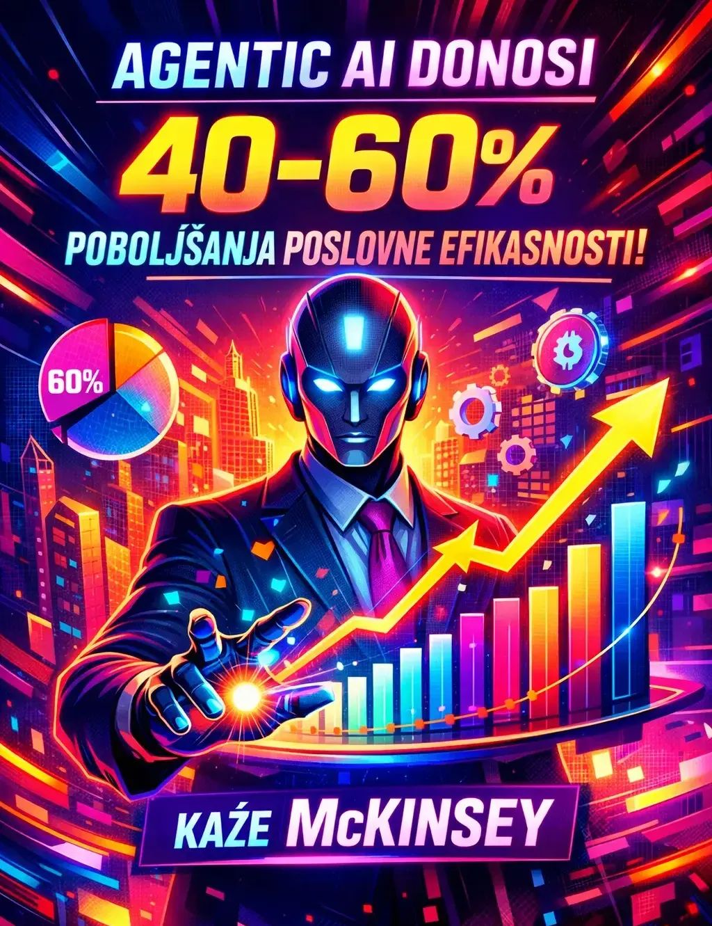 Agentic AI donosi 40–60% poboljšanja poslovne efikasnosti kaže McKinsey