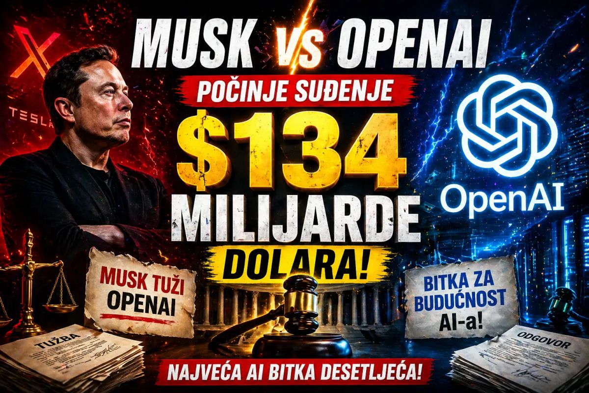 Musk protiv OpenAI počinje suđenje od 134 milijarde dolara