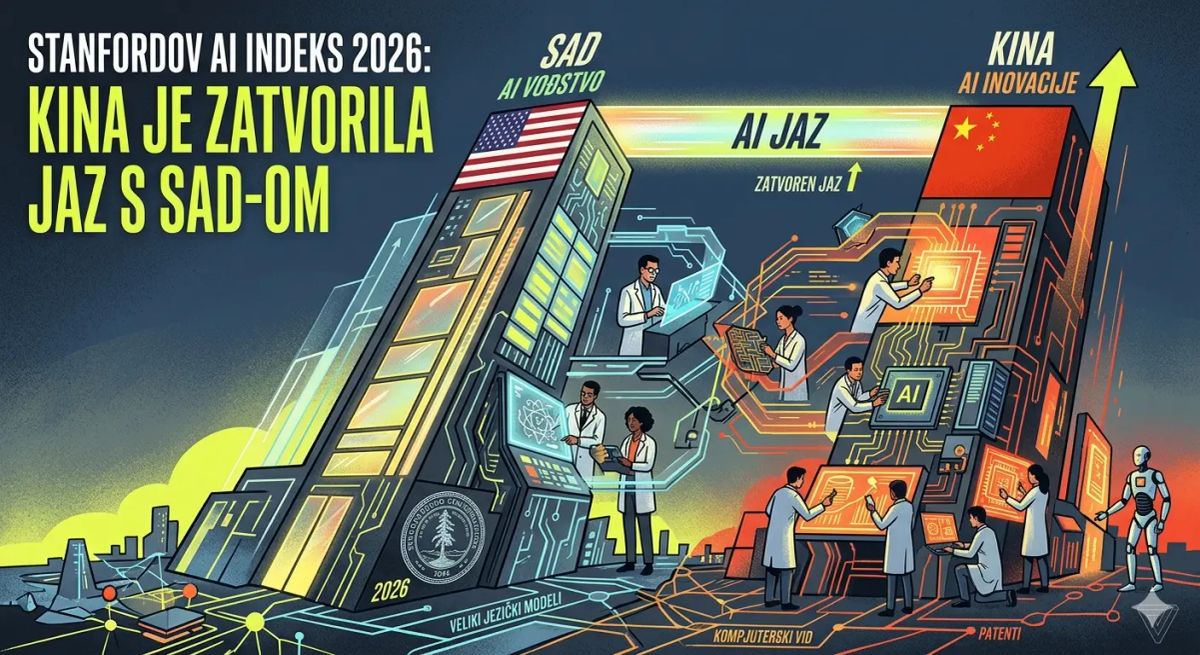 Stanfordov AI indeks 2026: Kina je zatvorila jaz s SAD-om