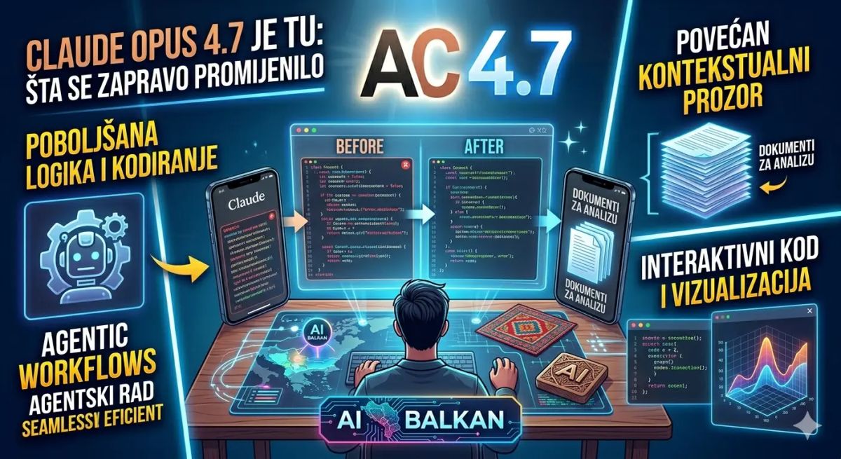 Claude Opus 4.7 je tu, šta se zapravo promijenilo