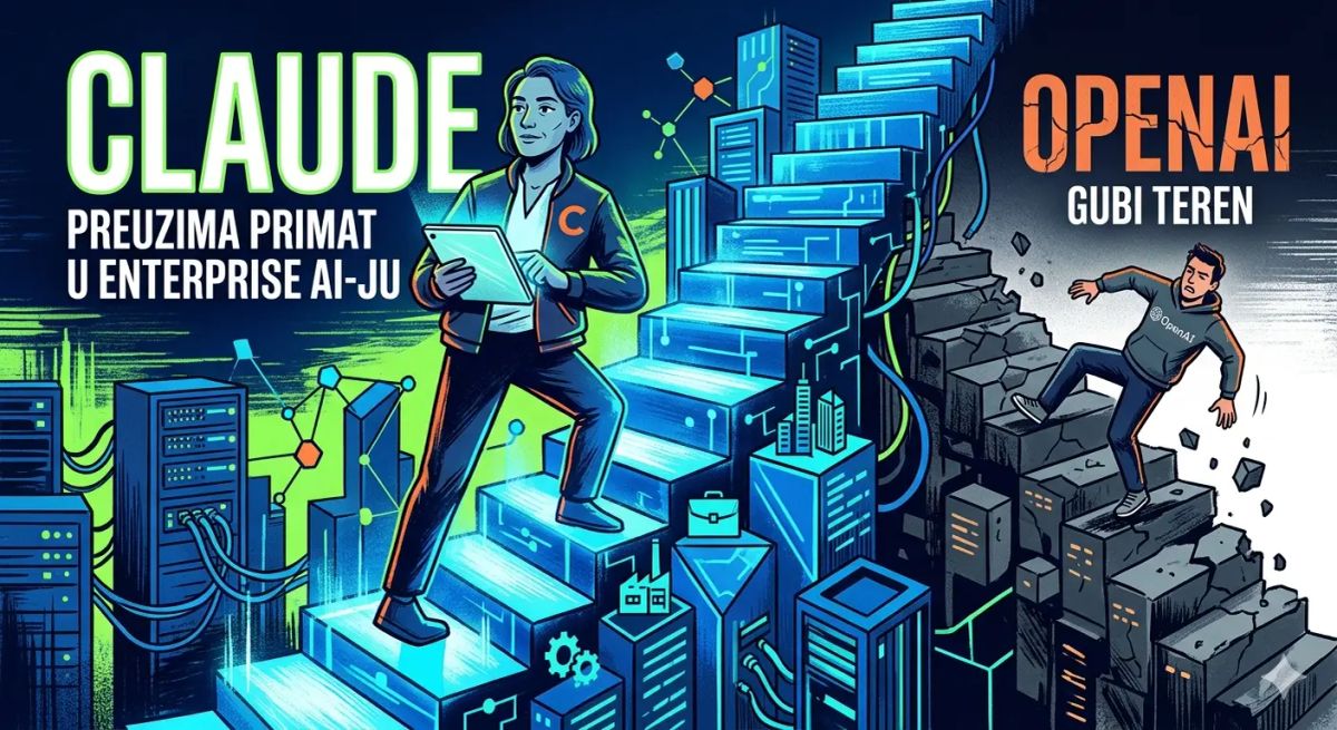 Claude preuzima primat u enterprise AI-ju, OpenAI gubi teren