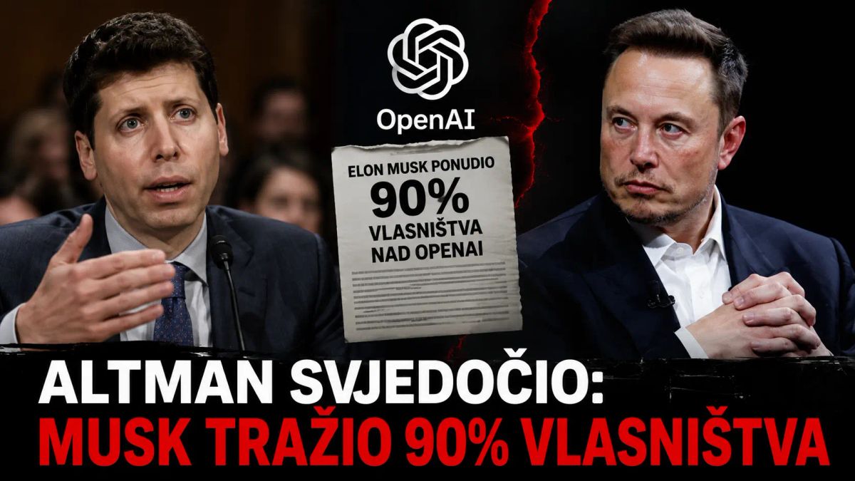 Altman svjedočio. Musk tražio 90 posto vlasništva nad OpenAI