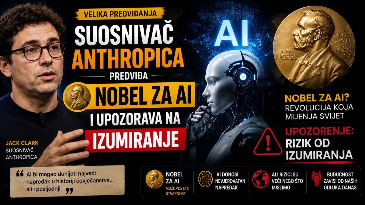Suosnivač Anthropica predviđa Nobel za AI i upozorava na izumiranje