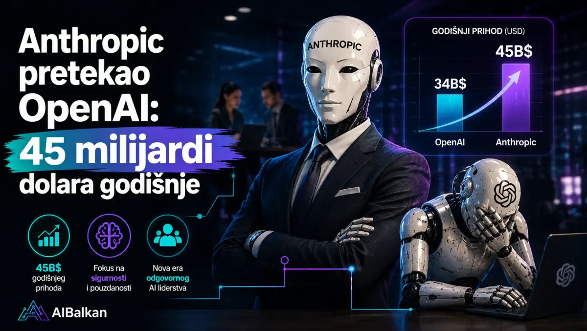 Anthropic pretekao OpenAI sa 45 milijardi dolara godišnje