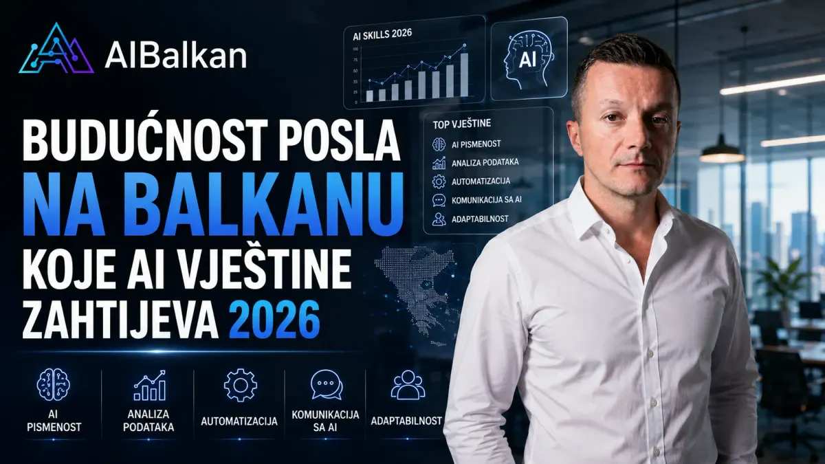 Budućnost posla na Balkanu koje AI vještine zahtijeva 2026