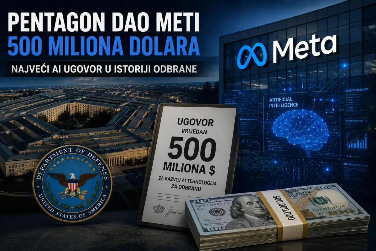 Pentagon dao Meti 500 miliona dolara, najveći AI ugovor u istoriji odbrane