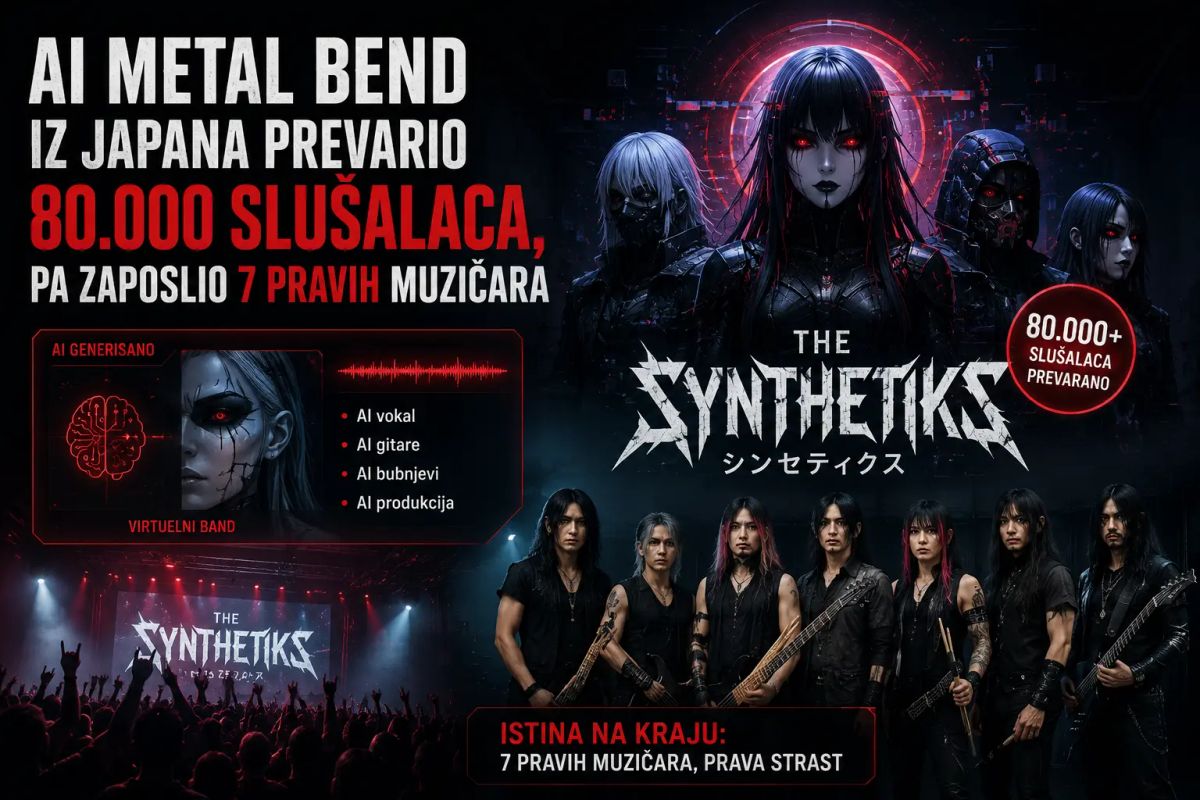 AI metal bend iz Japana prevario 80.000 slušalaca, pa zaposlio 7 pravih muzičara