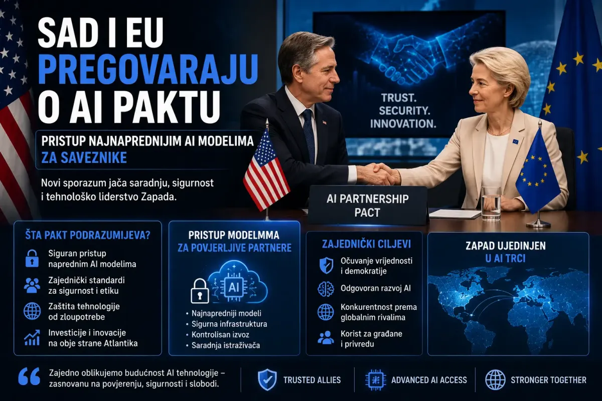 SAD i EU pregovaraju o AI paktu pristup modelima za saveznike