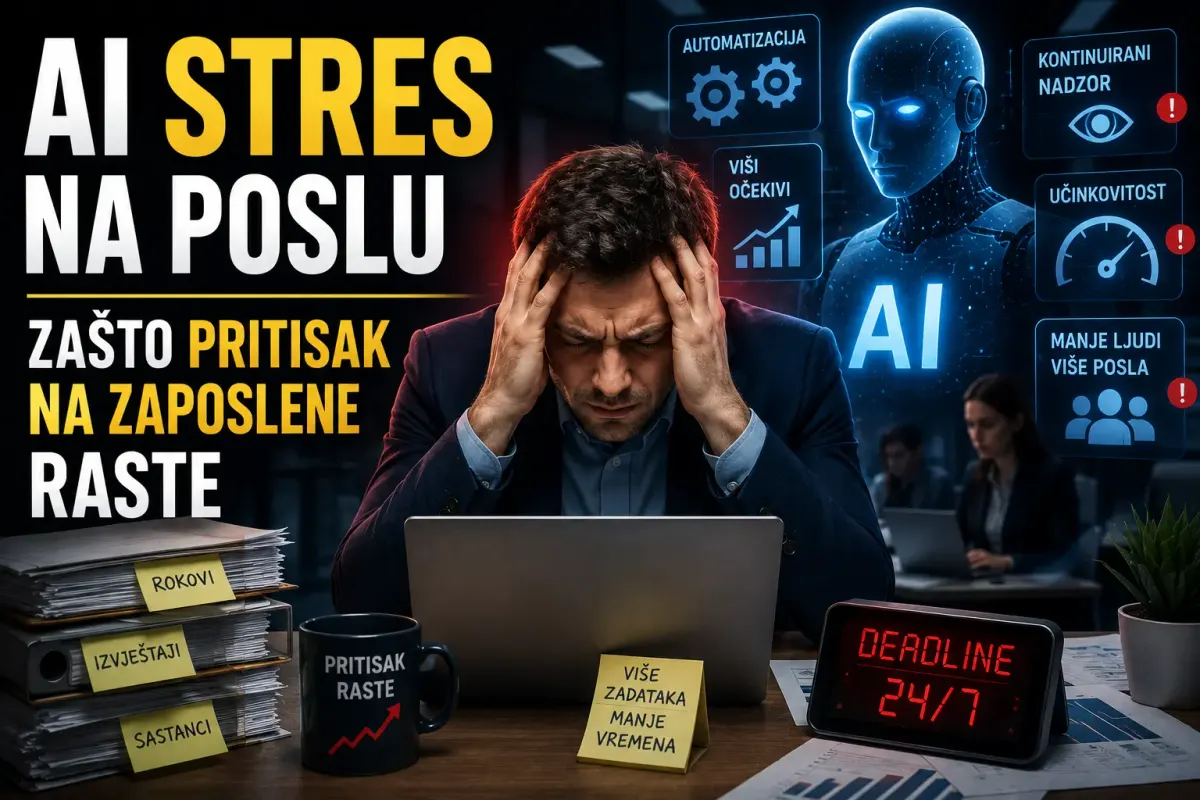 AI stres na poslu zašto pritisak na zaposlene raste