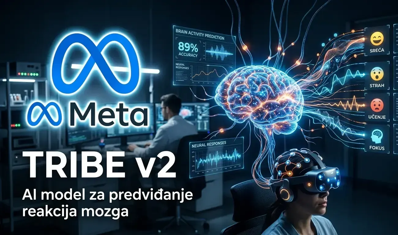 Meta TRIBE v2: AI model koji predviđa reakcije mozga