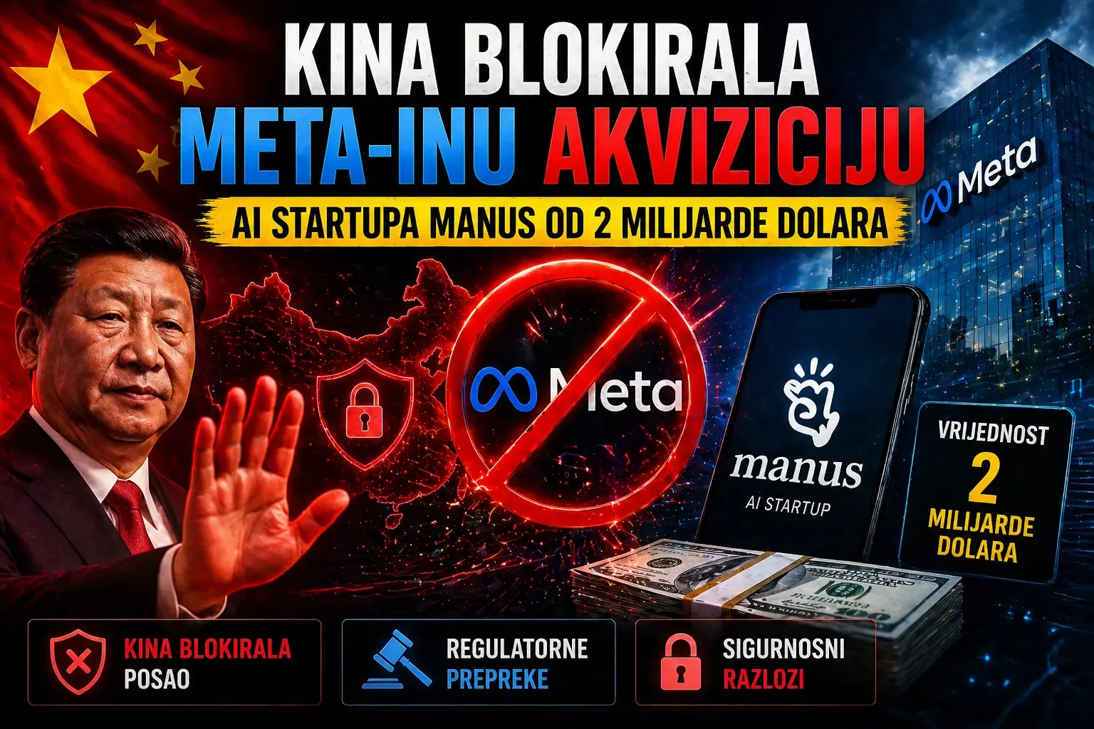 Kina blokirala Meta-inu akviziciju AI startupa Manus od 2 milijarde dolara