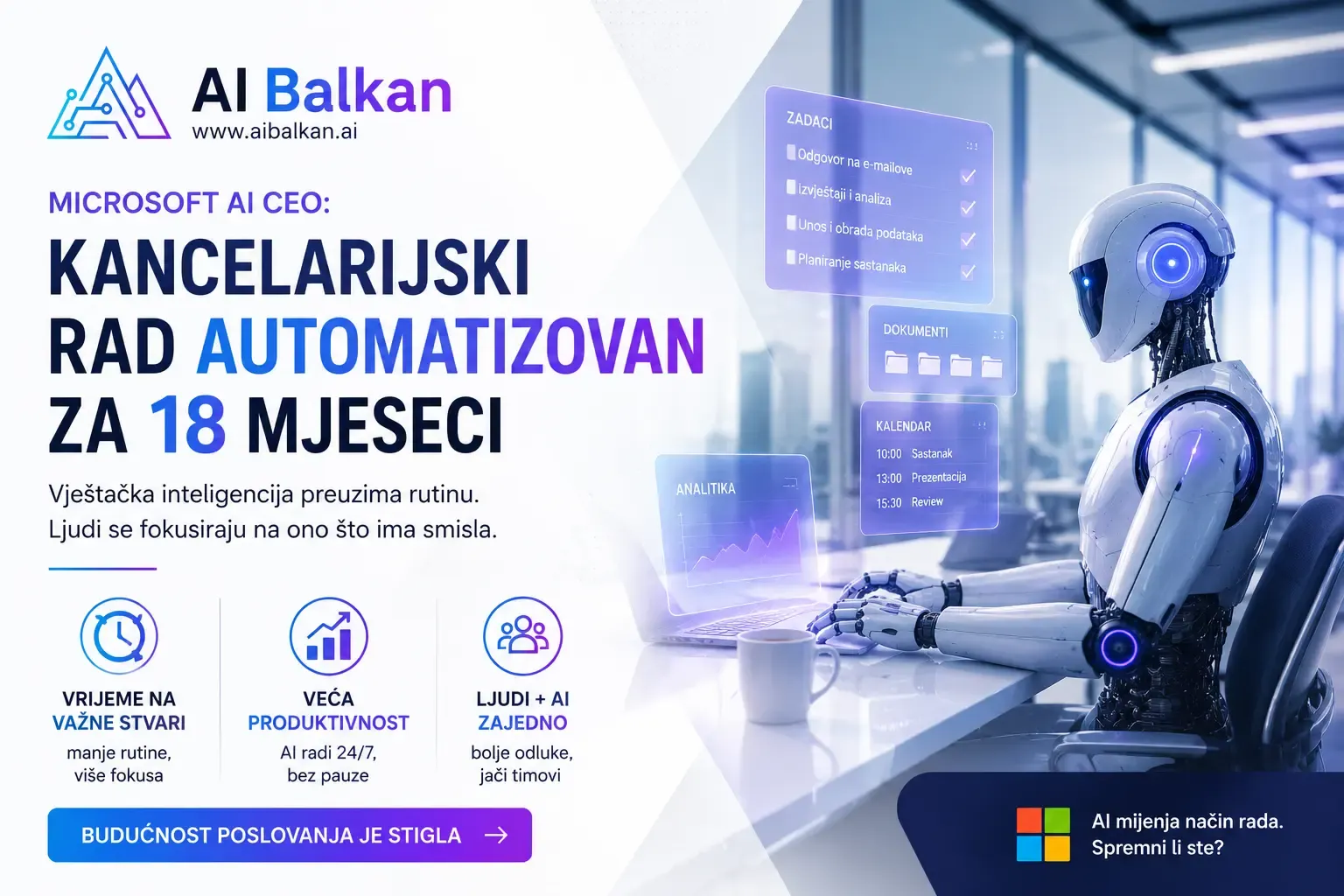 Microsoft AI CEO kancelarijski rad automatizovan za 18 mjeseci