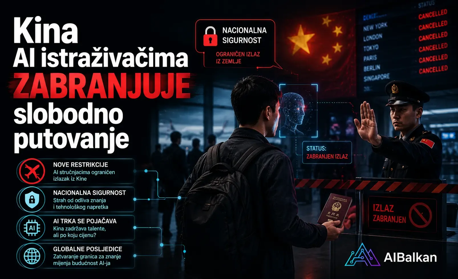 Kina AI istraživačima zabranjuje slobodno putovanje