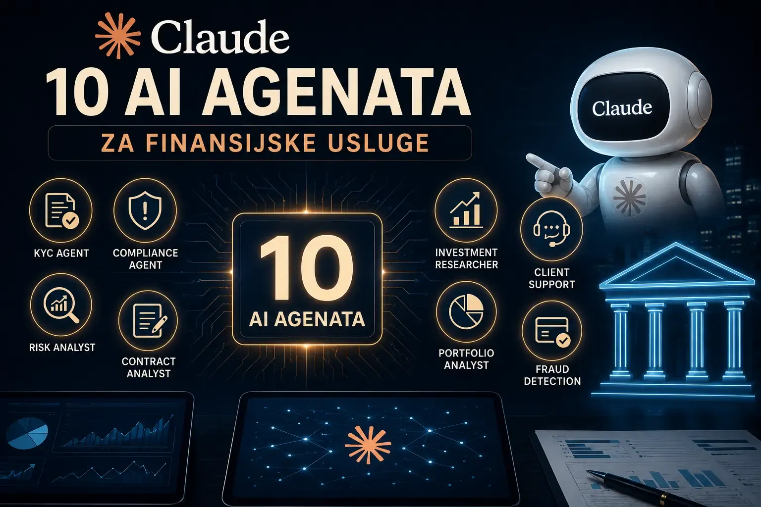Claude lansirao 10 AI agenata za finansijske usluge