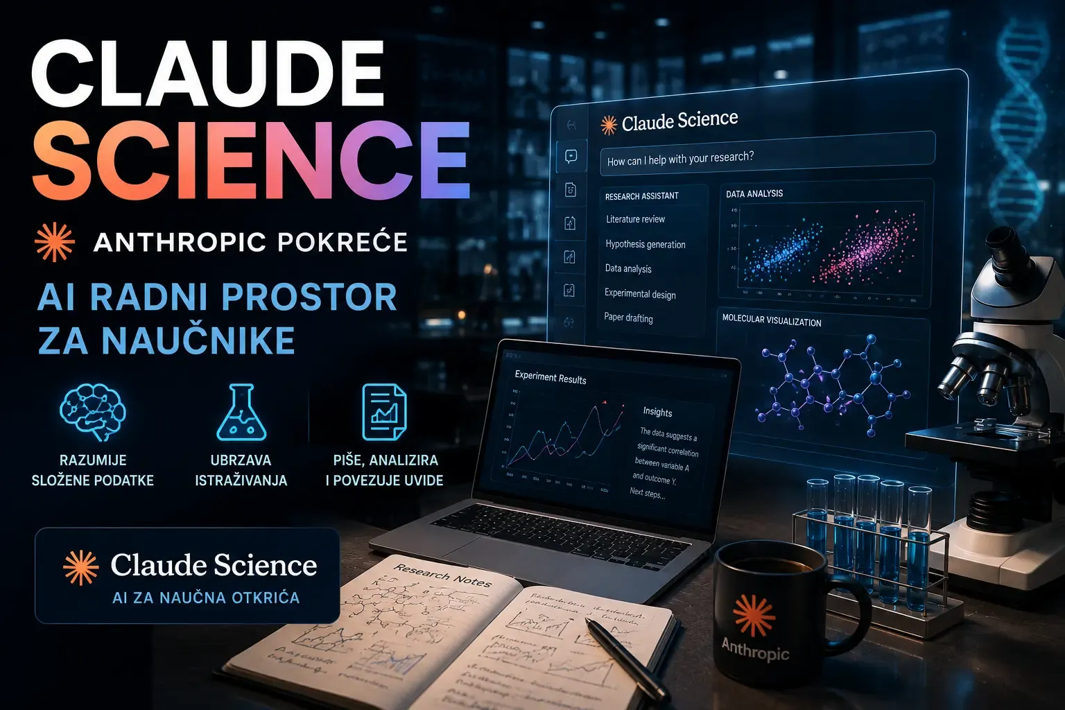 Claude Science Anthropic pokreće AI radni prostor za naučnike