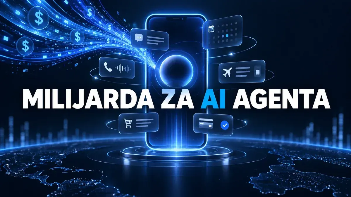 Lični AI agent povezuje poruke, kalendar i zadatke uz centralni naslov Milijarda za AI agenta