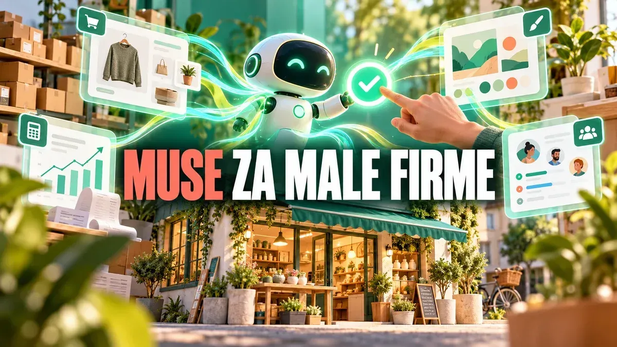 Muse za male firme: poslovni alati povezani s AI agentom, uz ljudsko odobrenje