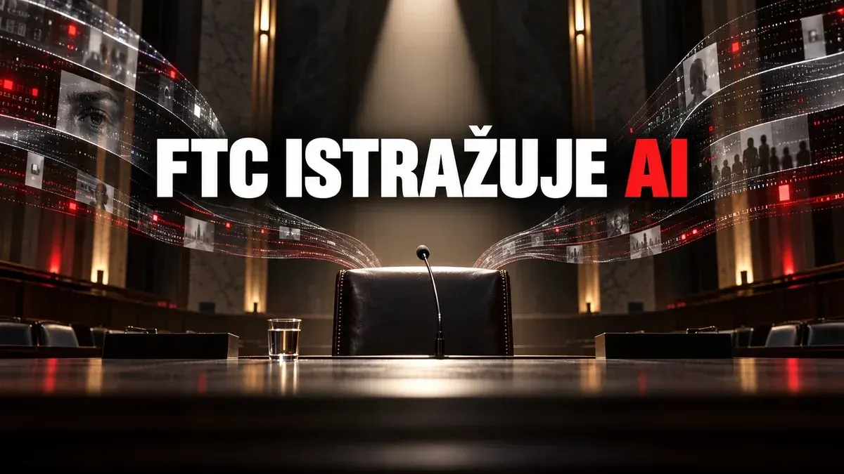 AI sigurnosni dosije pod regulatornom provjerom, uz naslov FTC ISTRAŽUJE AI