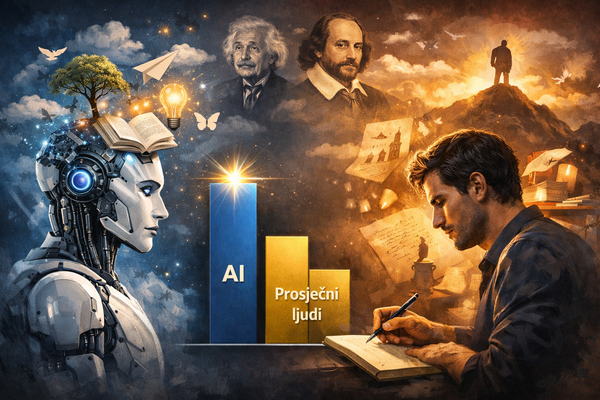 AI nadmašuje prosječan ljudski um u kreativnosti